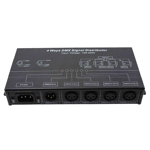 Distribuidor seÑal DMX 4 puertos